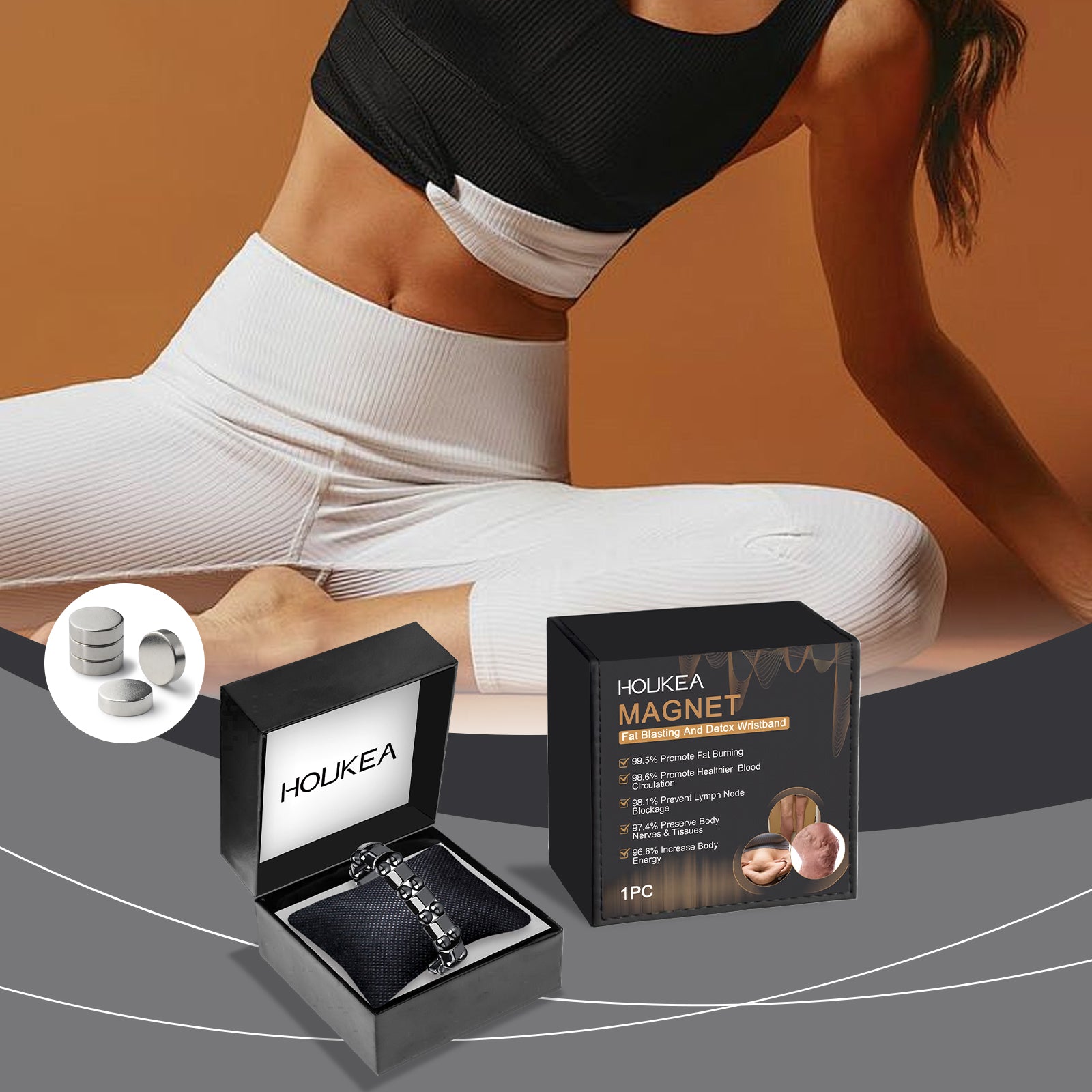 Houkea Body Care Bracelet Personality Fashion Body Care Bracelet Hand Decoration Clothing Accessories