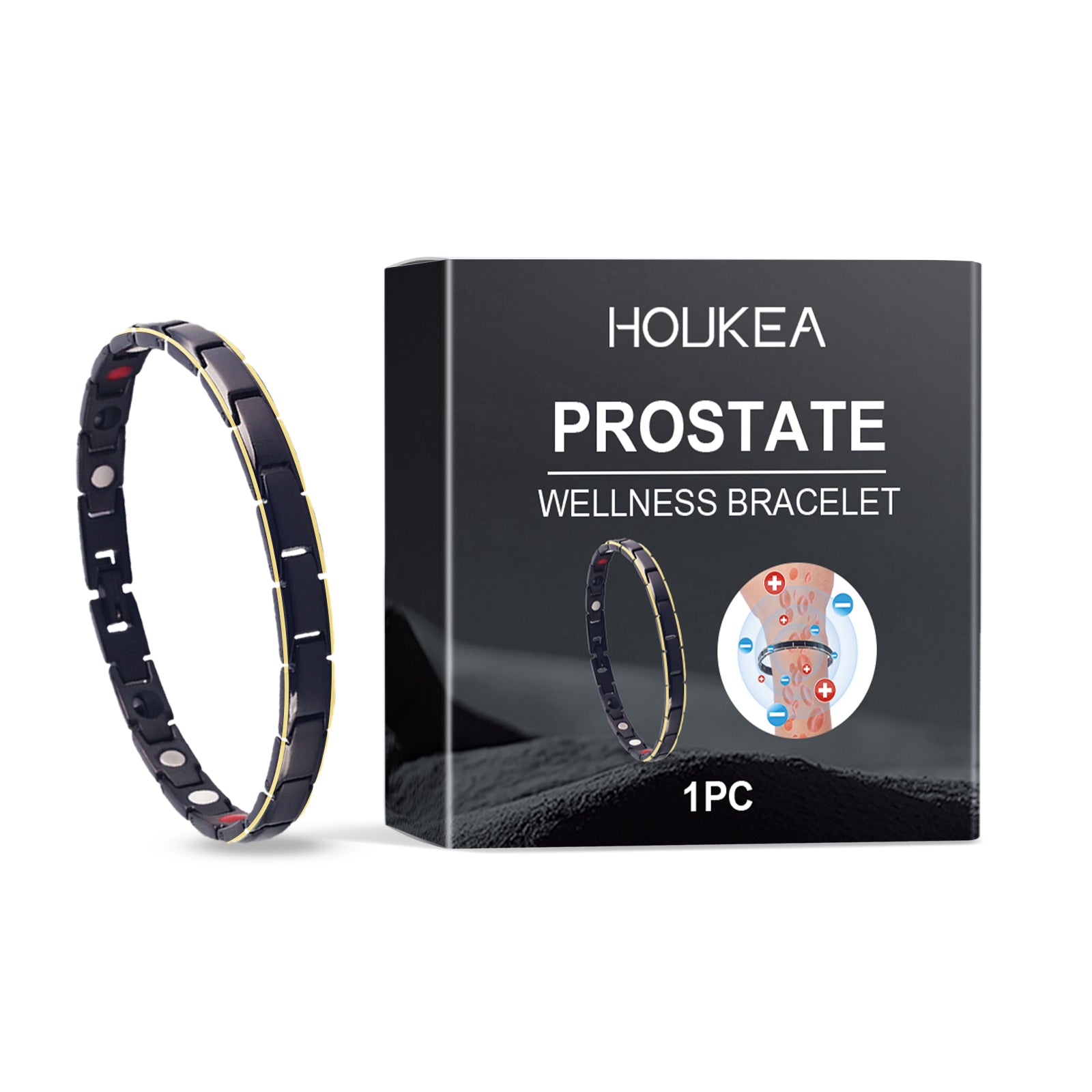 Houkea Men's Care Bracelet, Daily Portable Body Exercise Band Care Daily Body Exercise Bracelet