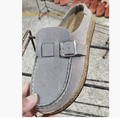 Women's Slippers with Round Toe, Low Heel, Casual Half-Heeled Slip-On, Solid Color, Size 43, Large Size