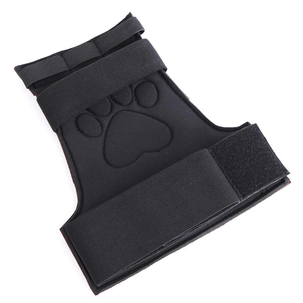 Adult Supplies Wrist Cuffs Men's Bar Props Tie Hands Love Bear Paw Cover Black PU Leather