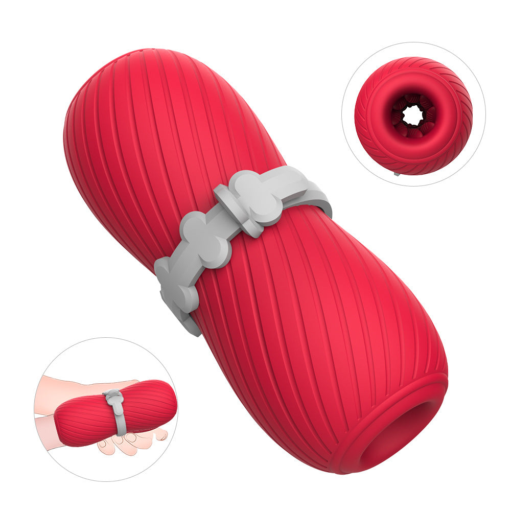 Sihande S367 Dual-Channel Adjustable Elastic Band Internal Spiral Texture Stimulating Male masturbator