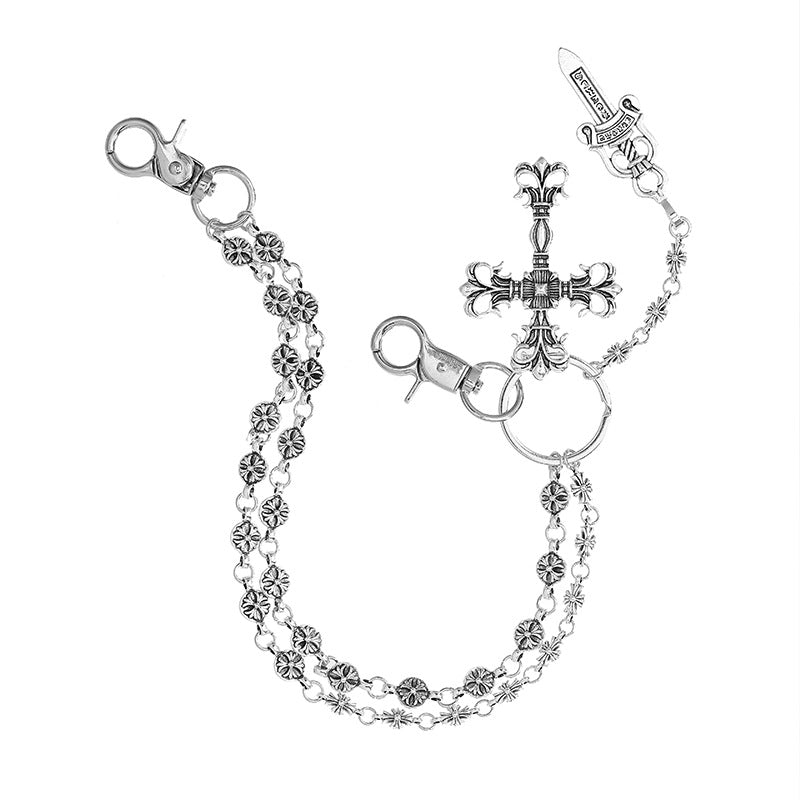 Cross bag chain accessory double-layer chain