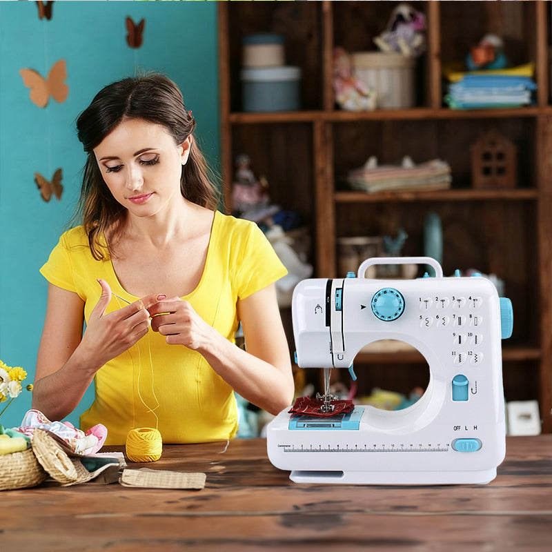2025 Portable Electric Sewing Machine for Home Use, Adjustable Speed & Backstitch, Ideal for Beginners and Quick Fixes