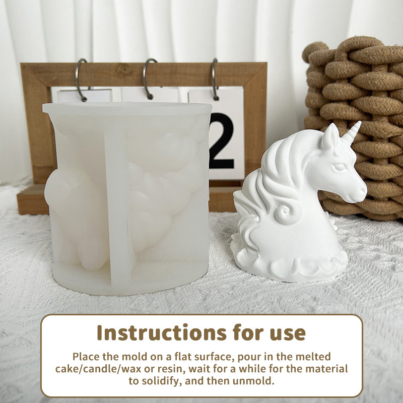 4-in-1 Unicorn Silicone Molds: Perfect for DIY Craft, Scented Candles, Soap Making & Cake Decorating